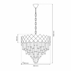 Żyrandol CARISMA CHROME 9xE14 ML8889