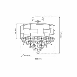 Lampa sufitowa LUXURIA 9xE14 ML8894