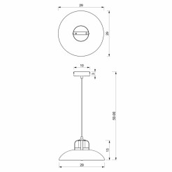 Lampa wisząca FELIX BLACK/GOLD 1xE27 MLP8906