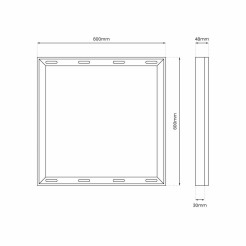 Ramka 600*600 Panel LED Aluminiowa EKP9131