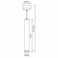 PORTER WHITE 1xGU10 ML8869