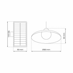 Lampa Solarna Saturn Pojedyńcza EKO9150