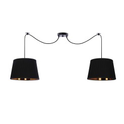 Gillo lampa wisząca czarny 2x40w e27 abażur czarny 32-10254