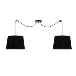 Gillo lampa wisząca czarny 2x40w e27 abażur czarny 32-10254