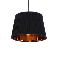 Gillo lampa wisząca czarny 2x40w e27 abażur czarny 32-10254