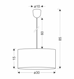 Papirus lampa wisząca 1x60w e27 abażur beżowy 31-17956