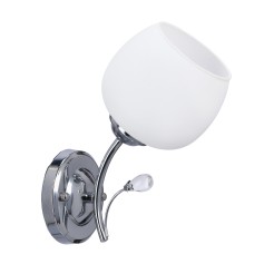 Estar lampa kinkiet chromowy 1x40w e27 klosz biały 21-09425