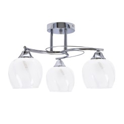 Prego lampa sufitowa chromowy 3x40w e27 klosz bezbarwny 33-09456