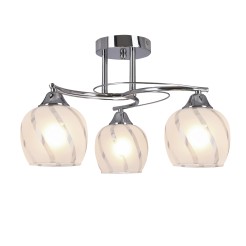 Prego lampa sufitowa chromowy 3x40w e27 klosz bezbarwny 33-09456