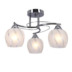 Prego lampa sufitowa chromowy 3x40w e27 klosz bezbarwny 33-09456