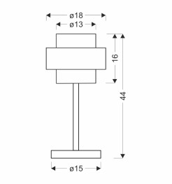 Spiega lampa stołowa czarny+mosiężny 1x60w e27 klosz dymiony 41-09531