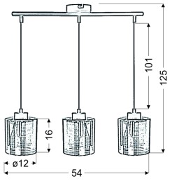 Cox zwis 3x60w e27 złoty 33-59369