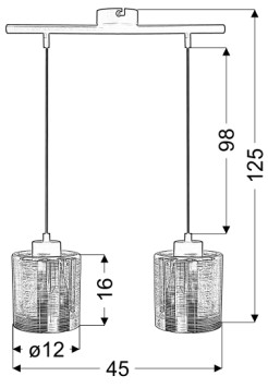 Cox zwis 2x60w e27 złoty 32-59352