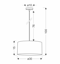 Legno lampa wisząca czarny 30 1x40w e27 abażur dębowy 31-18403