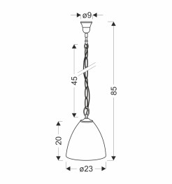 Scordia lampa wisząca chromowy 1x60w e27 klosz biały+srebrny 31-16294