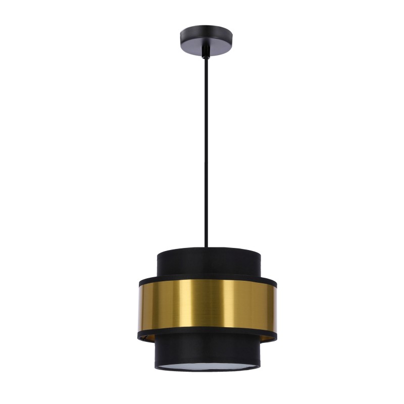 Prestige lampa wisząca czarny 1x40w e27 abażur czarny+złoty 31-17918