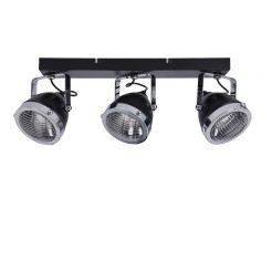 Crazy lampa sufitowa listwa czarny 3x15w gu10 klosz bezbarwny 93-13316