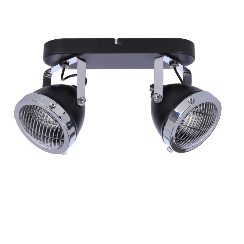 Crazy lampa sufitowa listwa czarny 2x15w gu10 klosz bezbarwny 92-13309