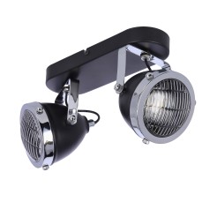 Crazy lampa sufitowa listwa czarny 2x15w gu10 klosz bezbarwny 92-13309