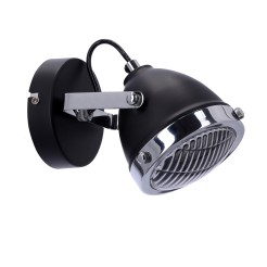 Crazy lampa kinkiet czarny 1x15w gu10 klosz bezbarwny 91-13293