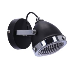 Crazy lampa kinkiet czarny 1x15w gu10 klosz bezbarwny 91-13293