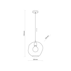 SOL AMBER LAMPA WISZĄCA 1 PŁ 3368