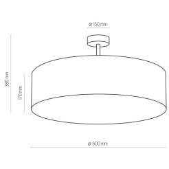 Plafon TK Lighting CZARNE 4245