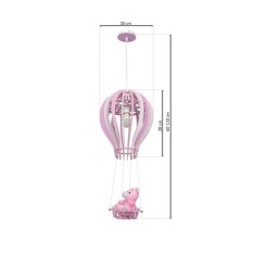 Lampa wisząca BALONIK PINK 1xE27 60W MLP6426