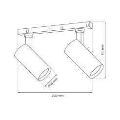 MAGNETIC TRACK 2x10W LED 3000K ML8932