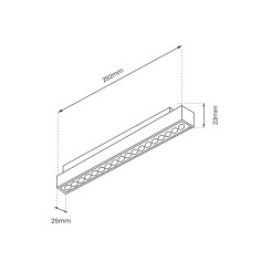 MAGNETIC TRACK 18W LED 3000K ML8926