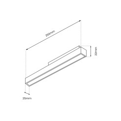 MAGNETIC TRACK 14W LED 3000K ML8928