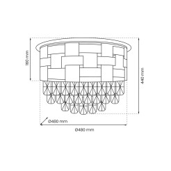 Plafon LUXURIA 9xE14 ML8884