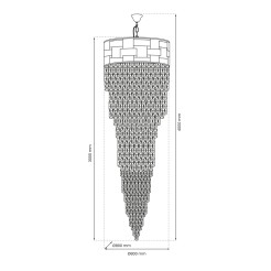 Żyrandol LUXURIA 300cm 41xE14 ML8885