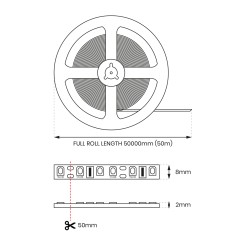 Taśma Led 60/m IP20 6500K (50m) EKPL627