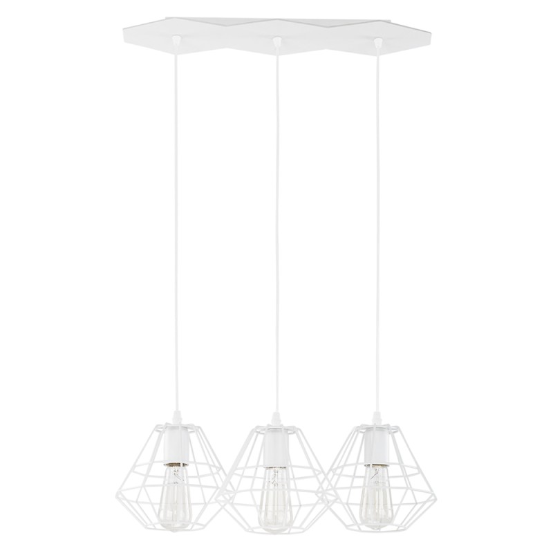 DIAMOND WHITE LAMPA WISZĄCA 3 PŁ  848