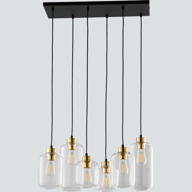 MARCO TRANSPARENT LAMPA WISZĄCA 6 PŁ 6038