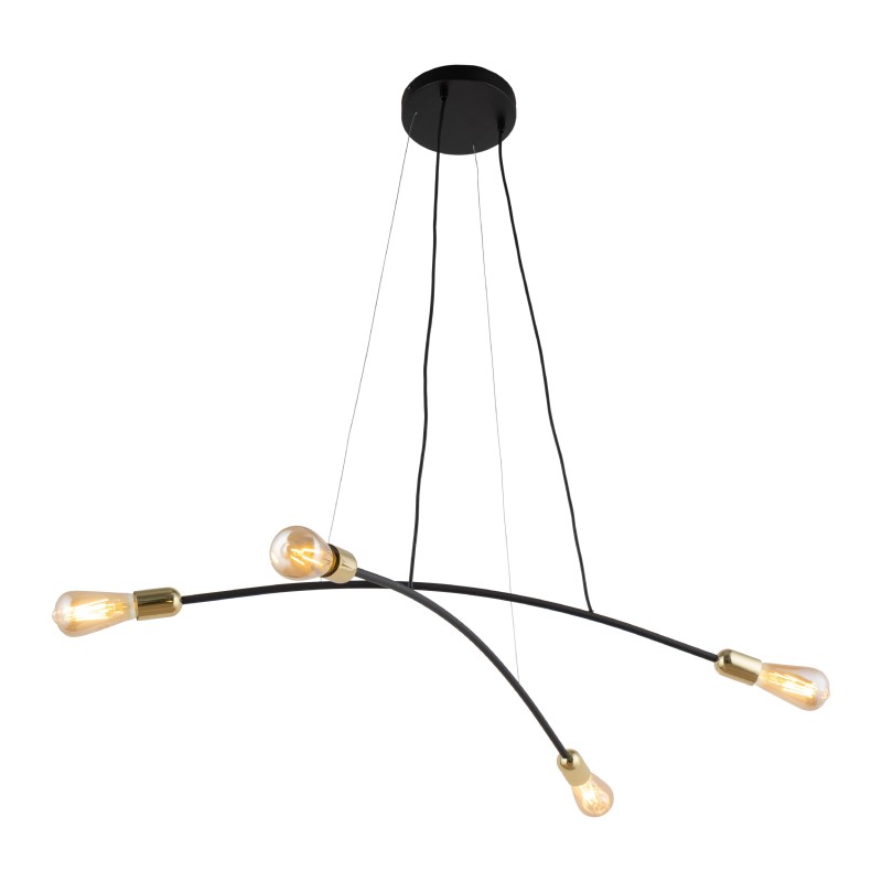 HELIX BLACK/GOLD LAMPA WISZĄCA 4 PŁ 4602