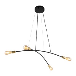 HELIX BLACK/GOLD LAMPA WISZĄCA 4 4602