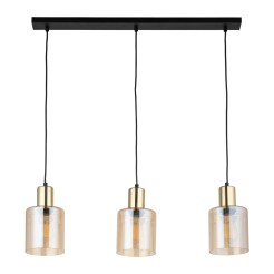 SIERRA GOLD AMBER LAMPA WISZĄCA 3 LISTWA 6666