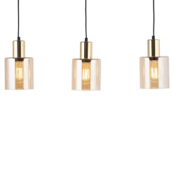 SIERRA GOLD AMBER LAMPA WISZĄCA 3 LISTWA 6666