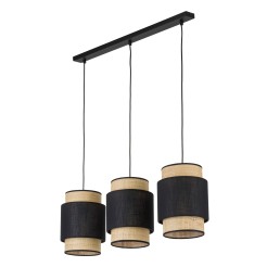 BOHO NEW BLACK LAMPA WISZĄCA 3 PŁ LISTWA 5658