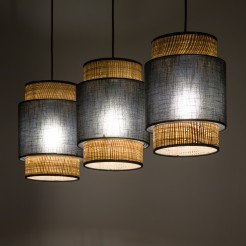 BOHO NEW BLACK LAMPA WISZĄCA 3 PŁ LISTWA 5658