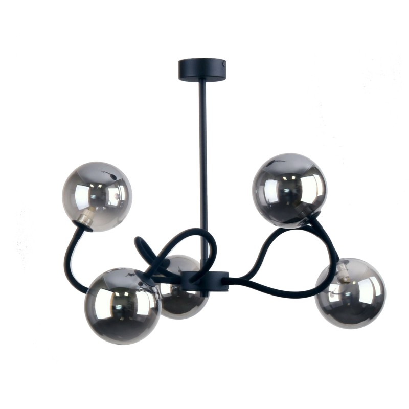 BELLA BLACK LAMPA SUFITOWA 5 PŁ SZTYCA 5713