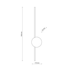 JAVA II BLACK KINKIET 1 LED 1439