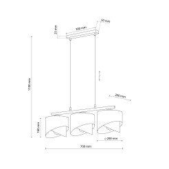 GRANT WHITE LAMPA WISZĄCA 3 PŁ 4821