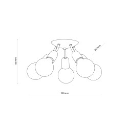 RUBIO LAMPA SUFITOWA 5 PŁ 4830