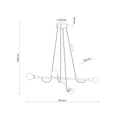 HELIX WOOD ORZECH LAMPA WISZĄCA 4 PŁ 4949