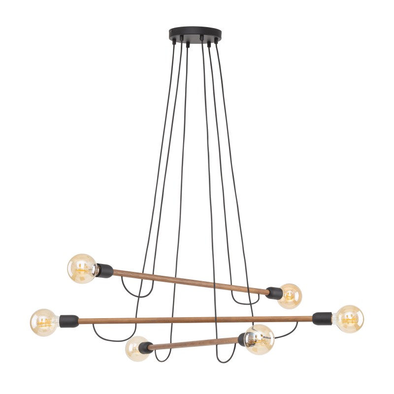 HELIX WOOD ORZECH LAMPA WISZĄCA 6 4950