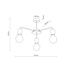 MIRIAM LAMPA SUFITOWA 3 PŁ 4968