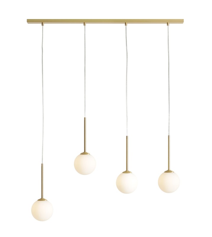 LAMPA WISZĄCA BOSSO 4 BRASS 1087L40